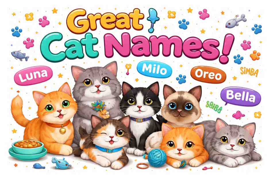 Great Cat Names: Finding the Perfect Name for Your Feline Friend